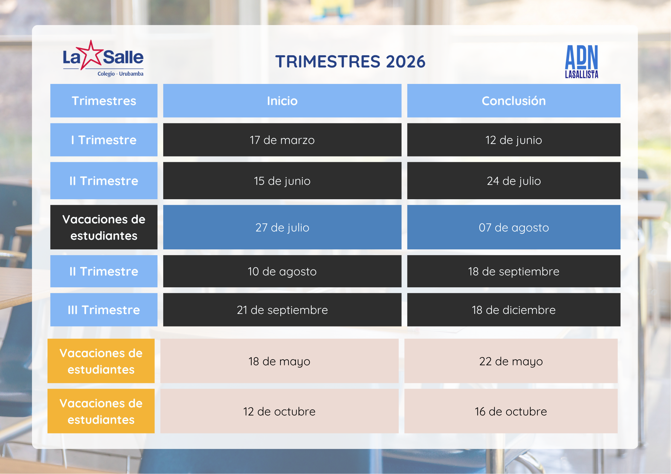 Calendario Escolar