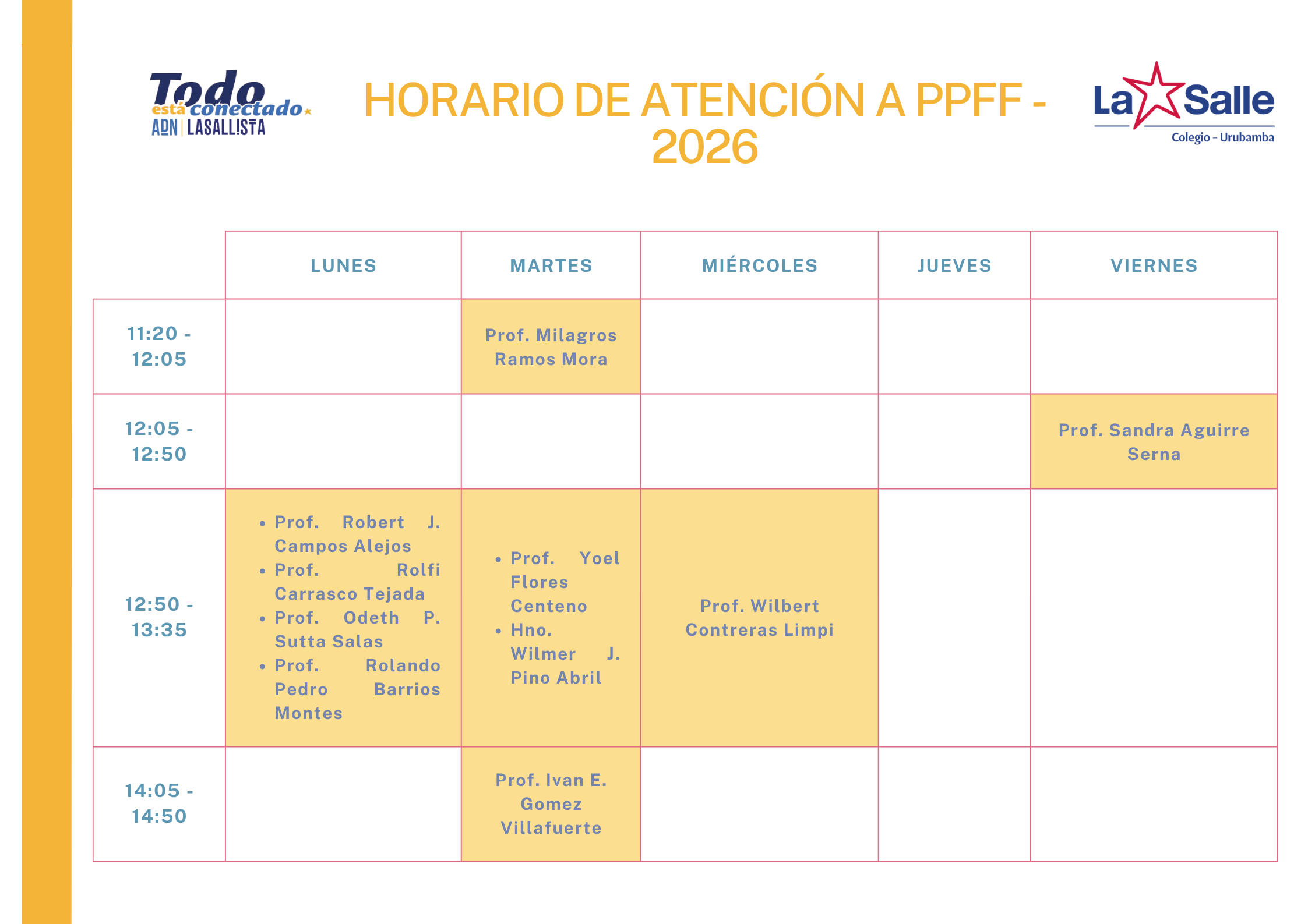 Atención a PPFF - Secundaria